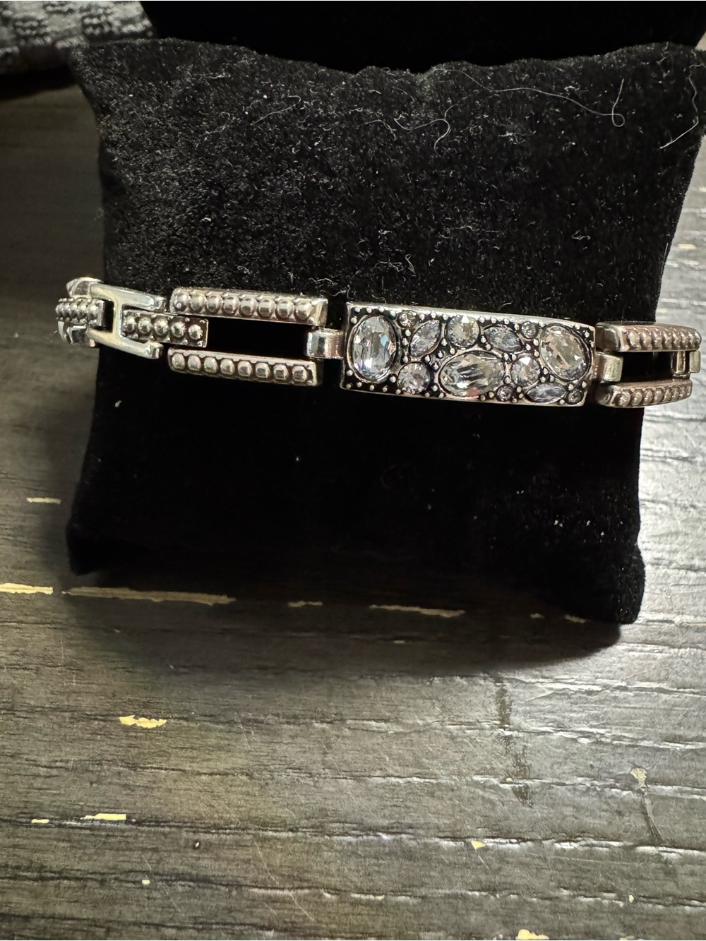 Brighton Silver Crystal Link Bracelet - Women Jewelry